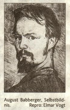 August Babberger, Selbstbildnis, Repro: Elmar Vogt
